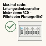 Maximal sechs Leitungsschutzschalter hinter einem RCD – Pflicht oder Planungshilfe?