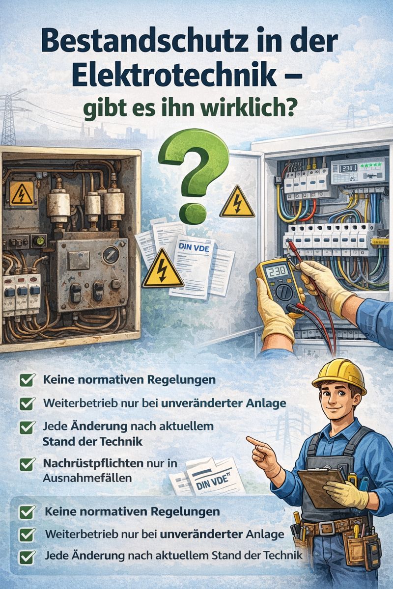 Bestandsschutz in der Elektrotechnik – gibt es ihn wirklich?